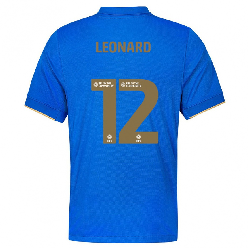 נשים כדורגל מארק לאונרד #12 כחול זהב ג'רזי ביתית 2025/26