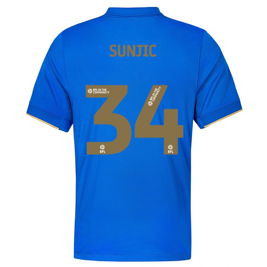 נשים כדורגל איבן שונייץ' #34 כחול זהב ג'רזי ביתית 2025/26