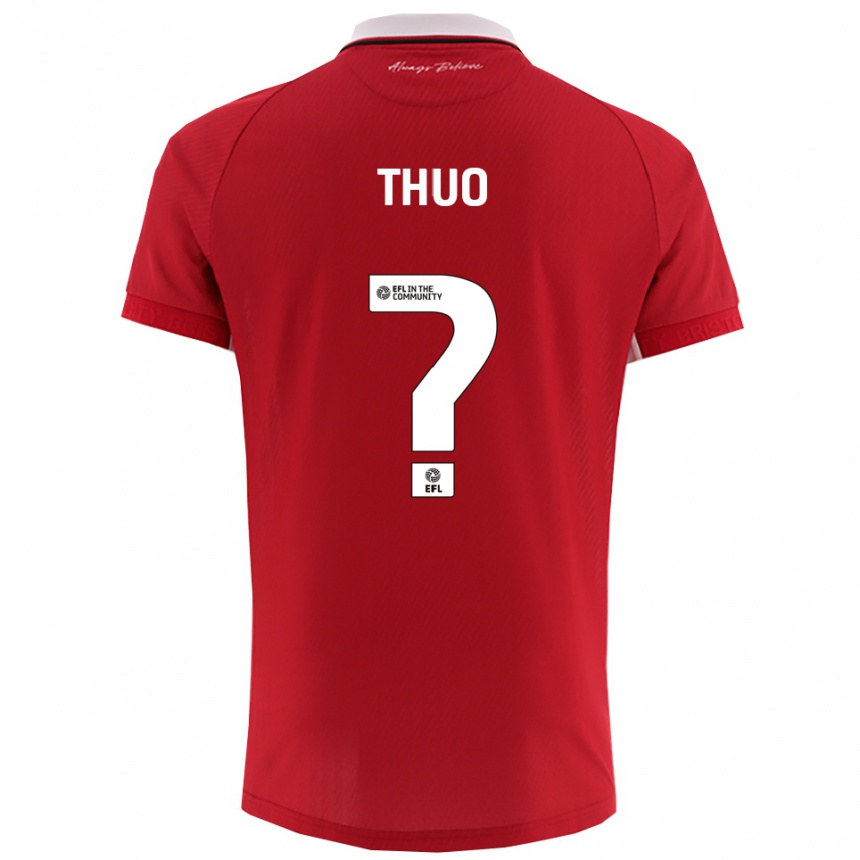 נשים כדורגל מארק טואו #0 אדום לבן ג'רזי ביתית 2025/26