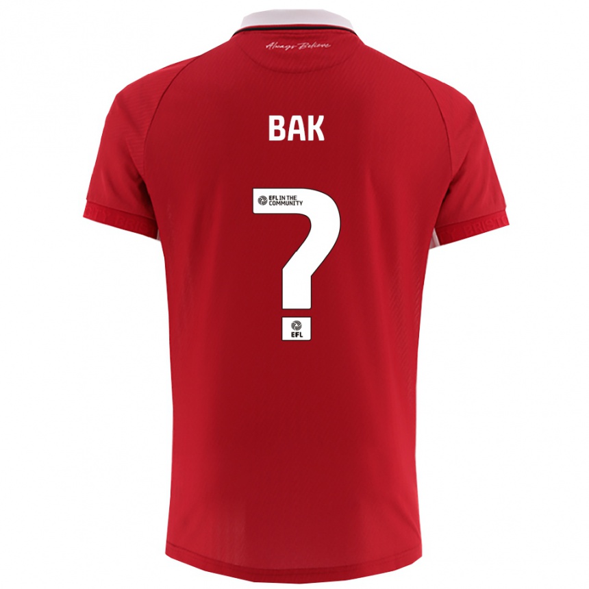 נשים כדורגל Brandon Bak #0 אדום לבן ג'רזי ביתית 2025/26