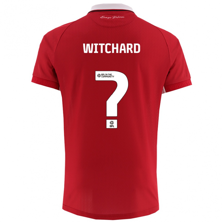 נשים כדורגל Jack Witchard #0 אדום לבן ג'רזי ביתית 2025/26