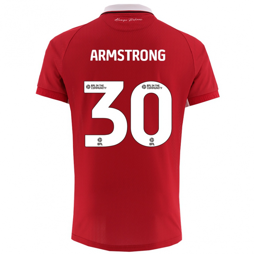נשים כדורגל סינקלייר ארמסטרונג #30 אדום לבן ג'רזי ביתית 2025/26