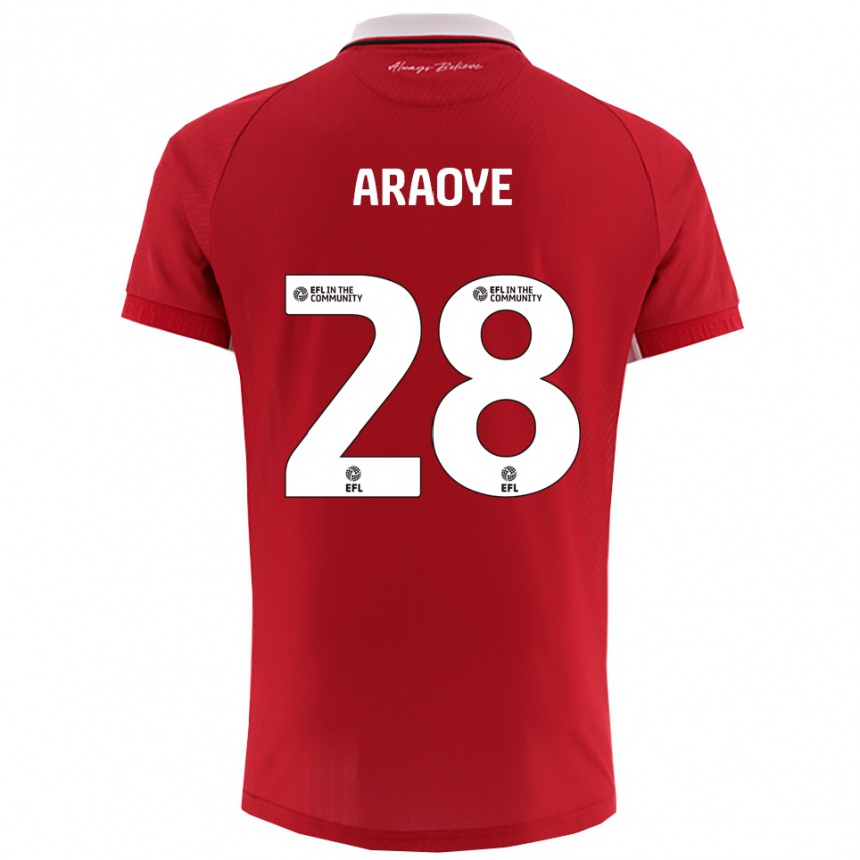 נשים כדורגל רפאל דמילולה אראוי #28 אדום לבן ג'רזי ביתית 2025/26