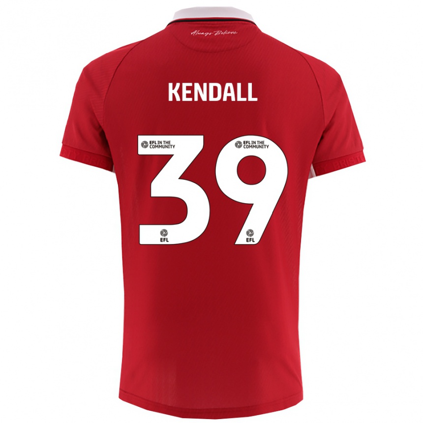 נשים כדורגל מאיה קנדל #39 אדום לבן ג'רזי ביתית 2025/26