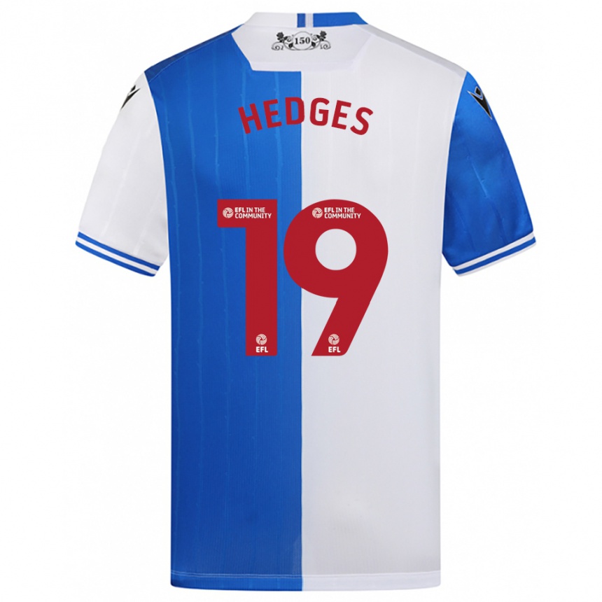 נשים כדורגל ראיין הדג'ס #19 כחול לבן ג'רזי ביתית 2025/26