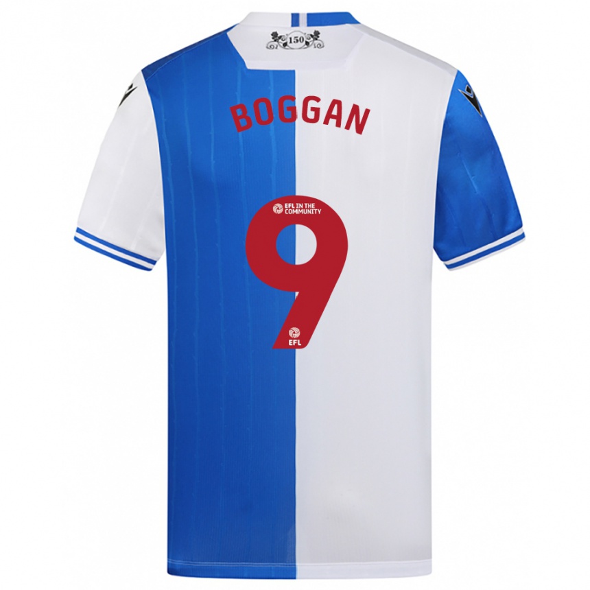 נשים כדורגל Joe Boggan #9 כחול לבן ג'רזי ביתית 2025/26