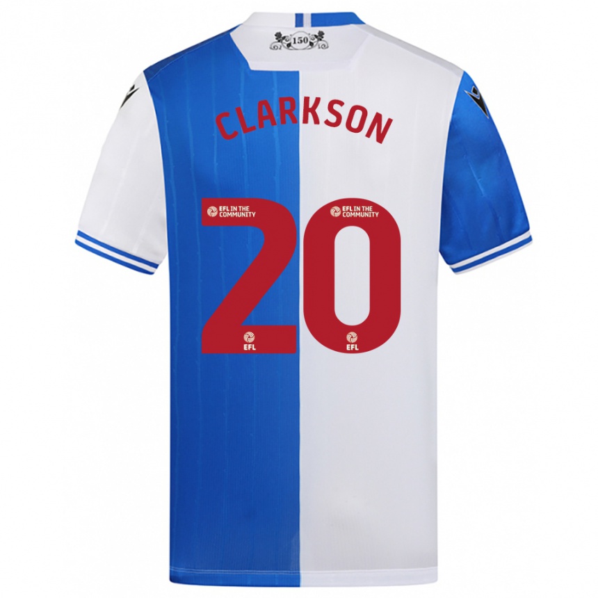 נשים כדורגל איב קלארקסון #20 כחול לבן ג'רזי ביתית 2025/26