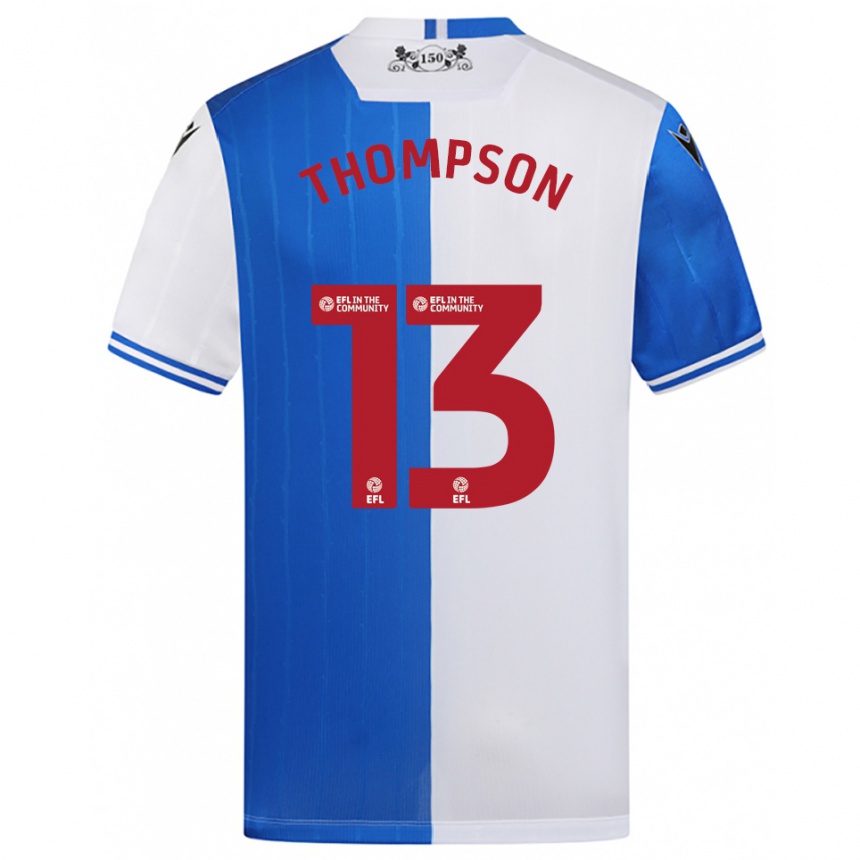 נשים כדורגל Luke Thompson #13 כחול לבן ג'רזי ביתית 2025/26