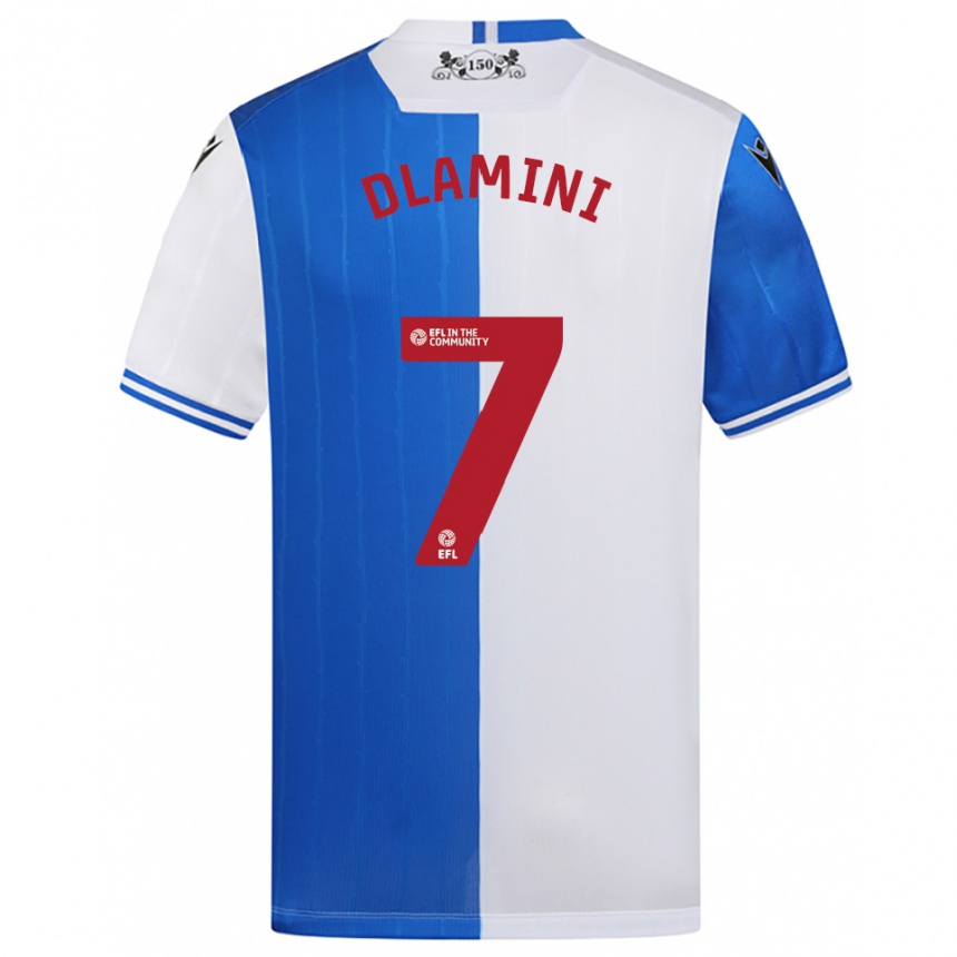 נשים כדורגל Nathan Dlamini #7 כחול לבן ג'רזי ביתית 2025/26