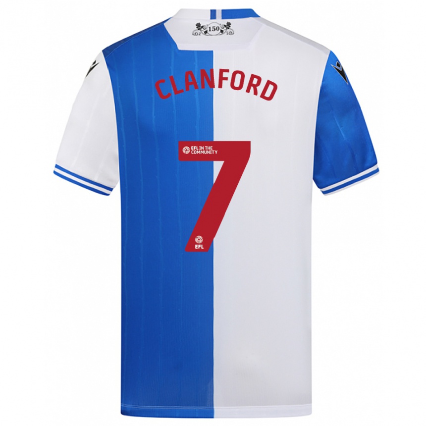 נשים כדורגל Charlie Clanford #7 כחול לבן ג'רזי ביתית 2025/26