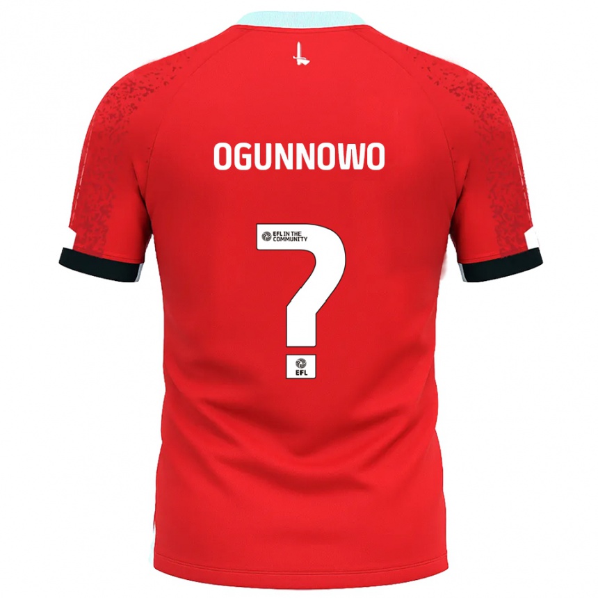 נשים כדורגל ג׳ושוע אוגונובו #0 אדום לבן ג'רזי ביתית 2025/26