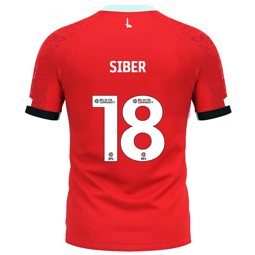 נשים כדורגל גלוריה סיבר #18 אדום לבן ג'רזי ביתית 2025/26