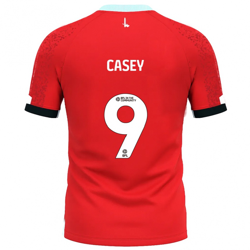 נשים כדורגל Patrick Casey #9 אדום לבן ג'רזי ביתית 2025/26