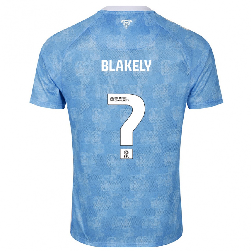 נשים כדורגל Ben Blakely #0 תכלת לבן ג'רזי ביתית 2025/26