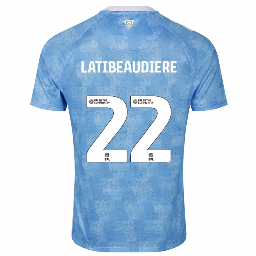 נשים כדורגל ג'ואל לטיבודיר #22 תכלת לבן ג'רזי ביתית 2025/26