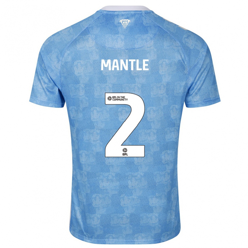 נשים כדורגל David Mantle #2 תכלת לבן ג'רזי ביתית 2025/26