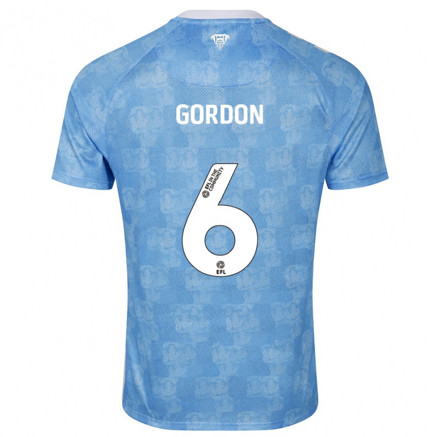 נשים כדורגל Joshua Gordon #6 תכלת לבן ג'רזי ביתית 2025/26