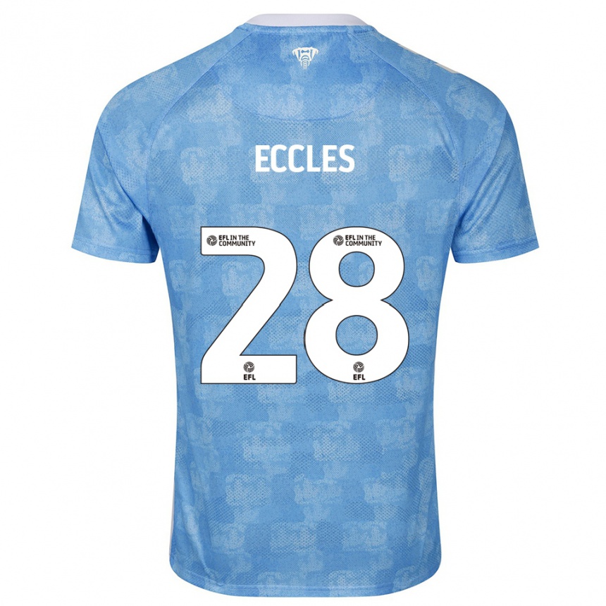 נשים כדורגל ג'וש אקלס #28 תכלת לבן ג'רזי ביתית 2025/26