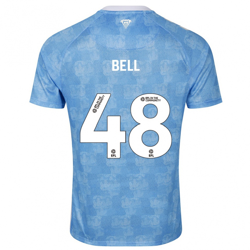 נשים כדורגל Luke Bell #48 תכלת לבן ג'רזי ביתית 2025/26