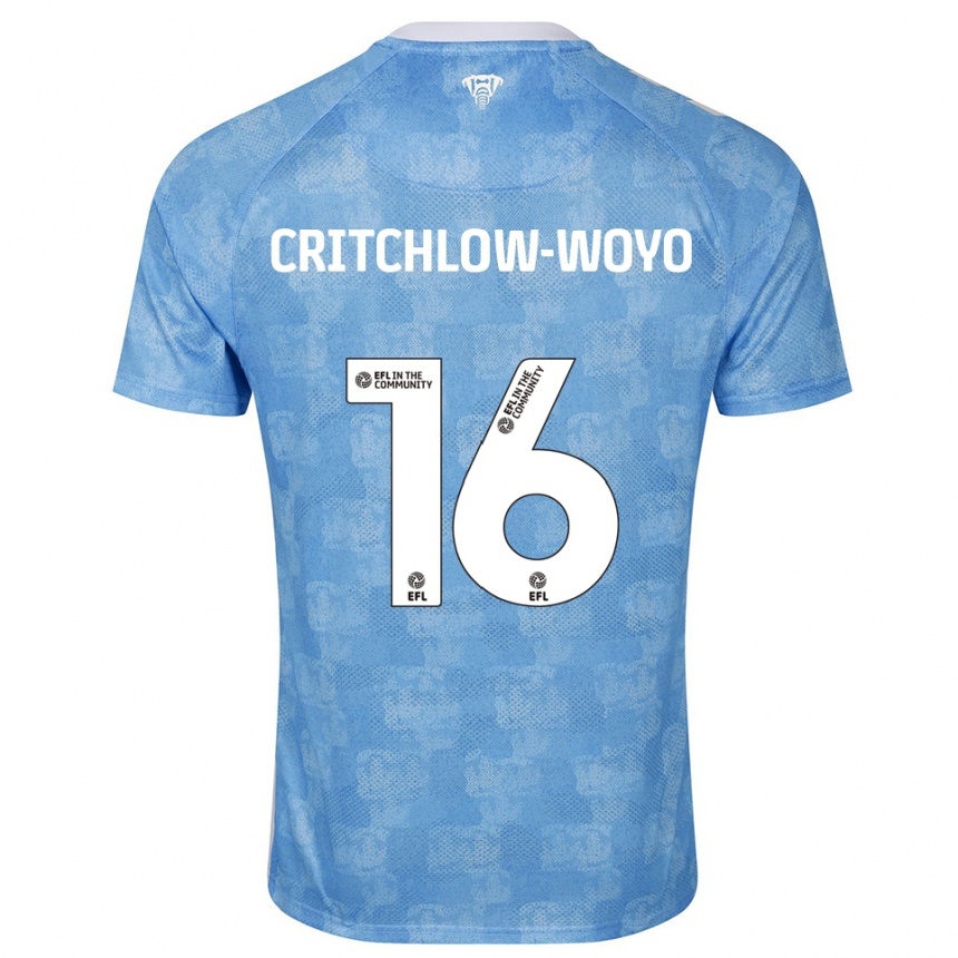 נשים כדורגל Tionne Critchlow-Woyo #16 תכלת לבן ג'רזי ביתית 2025/26