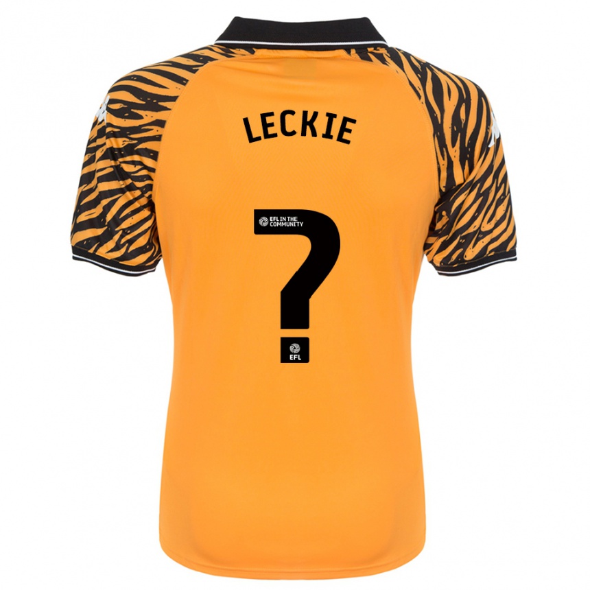 נשים כדורגל Jack Leckie #0 כתום שחור ג'רזי ביתית 2025/26