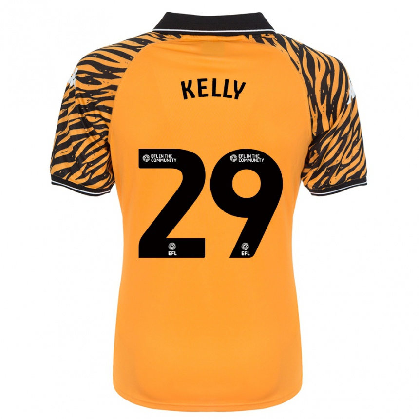 נשים כדורגל Ace Kelly #29 כתום שחור ג'רזי ביתית 2025/26