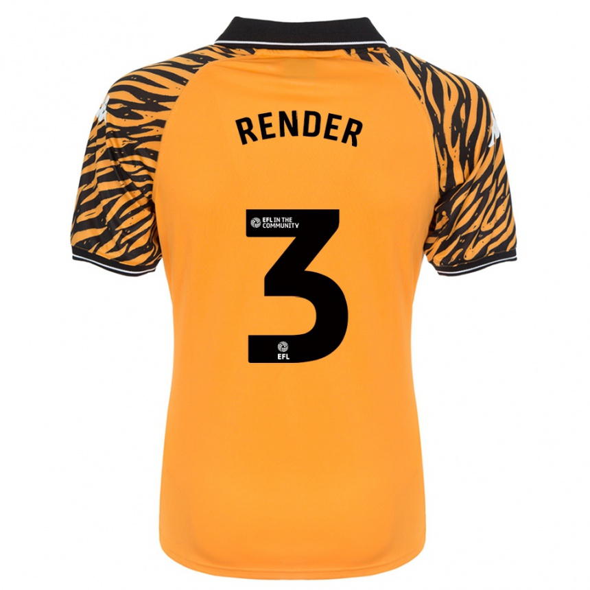 נשים כדורגל Meg Render #3 כתום שחור ג'רזי ביתית 2025/26