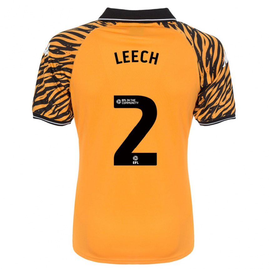 נשים כדורגל Rory Leech #2 כתום שחור ג'רזי ביתית 2025/26