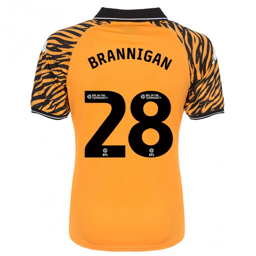 נשים כדורגל Aoife Brannigan #28 כתום שחור ג'רזי ביתית 2025/26