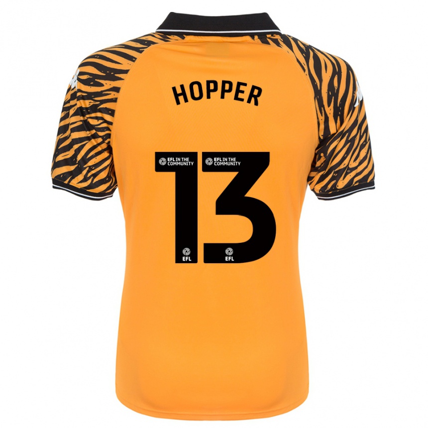 נשים כדורגל Jake Hopper #13 כתום שחור ג'רזי ביתית 2025/26