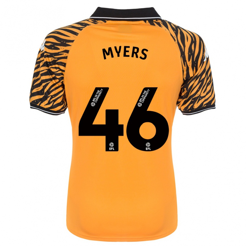 נשים כדורגל זיין מאיירס #46 כתום שחור ג'רזי ביתית 2025/26