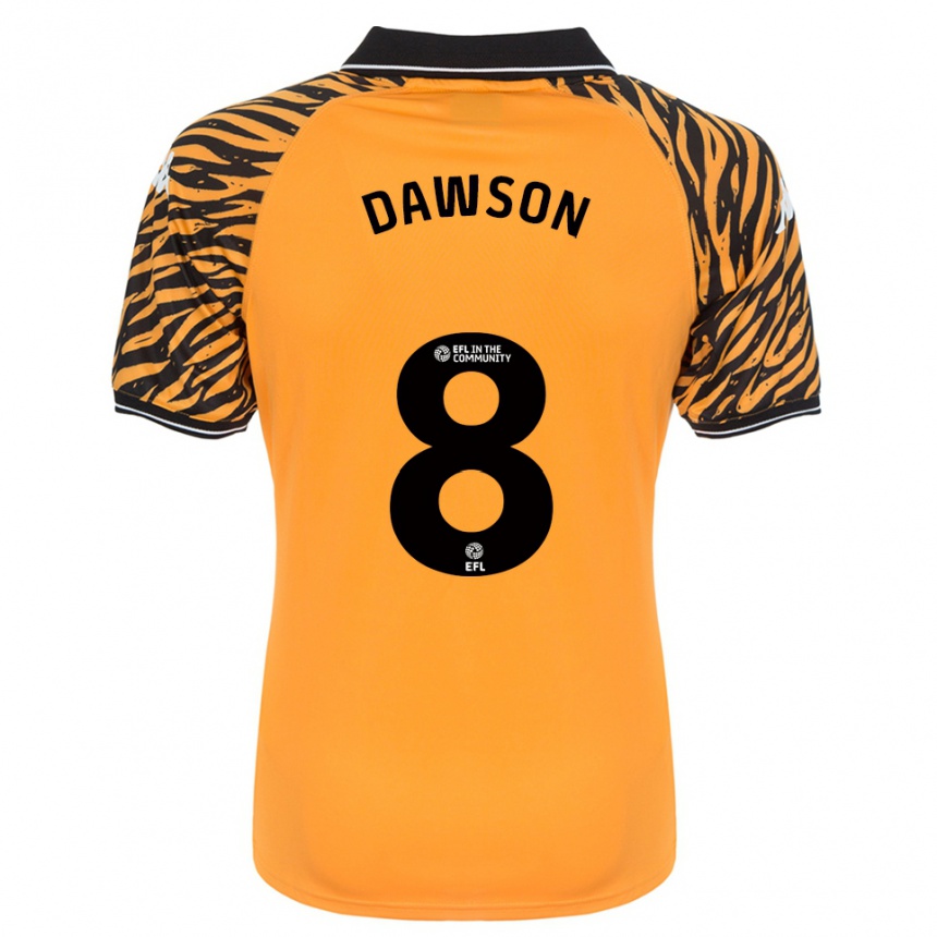 נשים כדורגל לוקאס דוסון #8 כתום שחור ג'רזי ביתית 2025/26