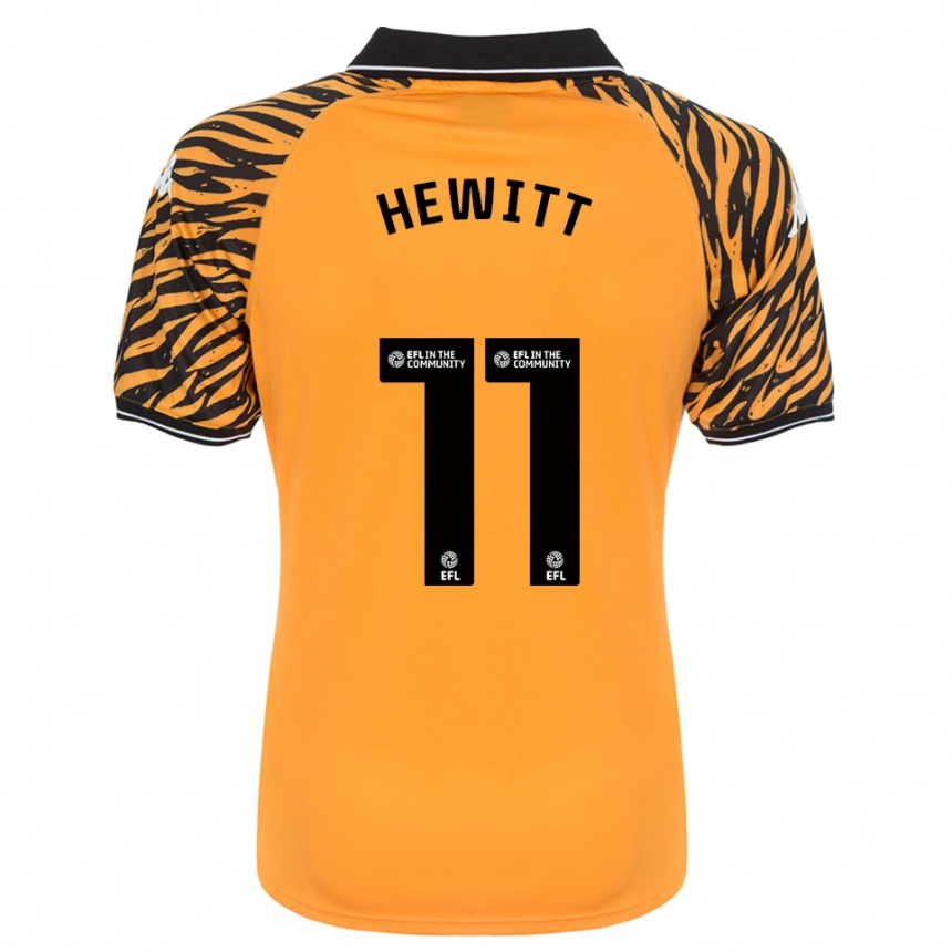 נשים כדורגל Stan Hewitt #11 כתום שחור ג'רזי ביתית 2025/26