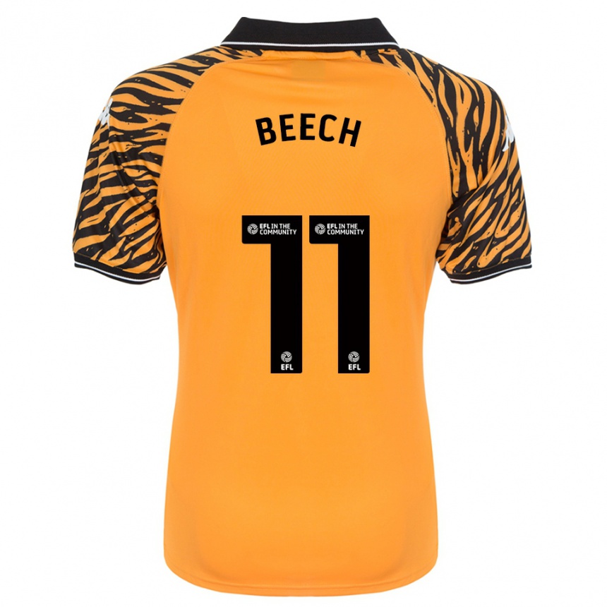 נשים כדורגל Rebecca Beech #11 כתום שחור ג'רזי ביתית 2025/26