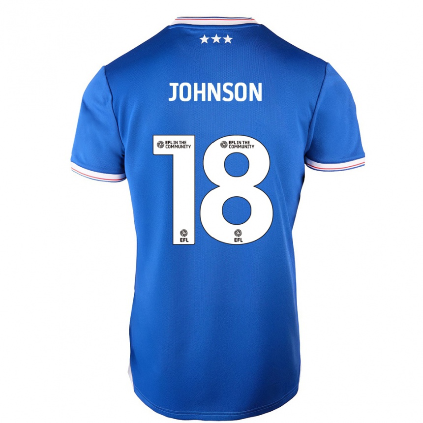 נשים כדורגל בן ג'ונסון #18 כחול לבן ג'רזי ביתית 2025/26