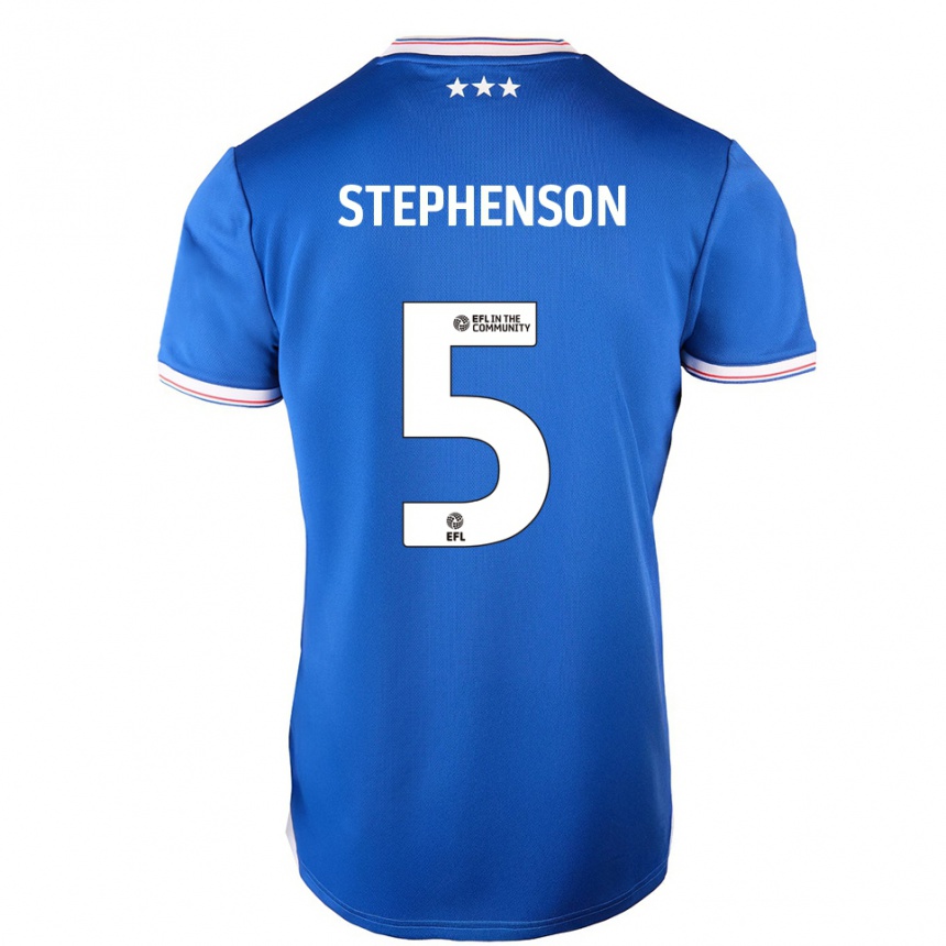 נשים כדורגל שון סטיבנסון #5 כחול לבן ג'רזי ביתית 2025/26