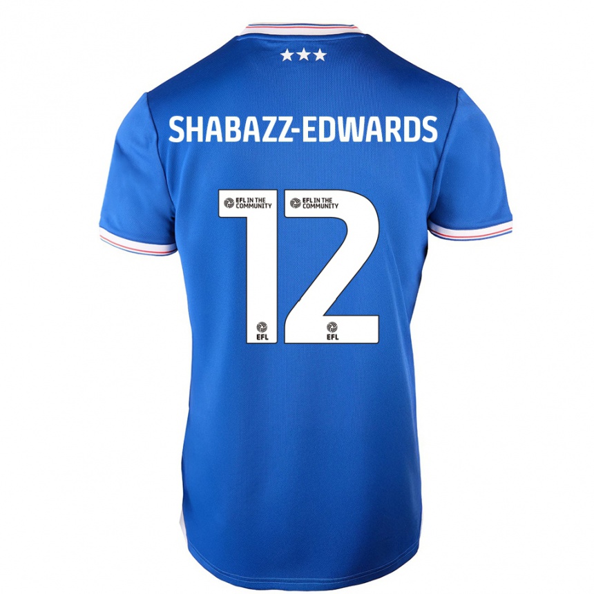 נשים כדורגל Walker Shabazz-Edwards #12 כחול לבן ג'רזי ביתית 2025/26