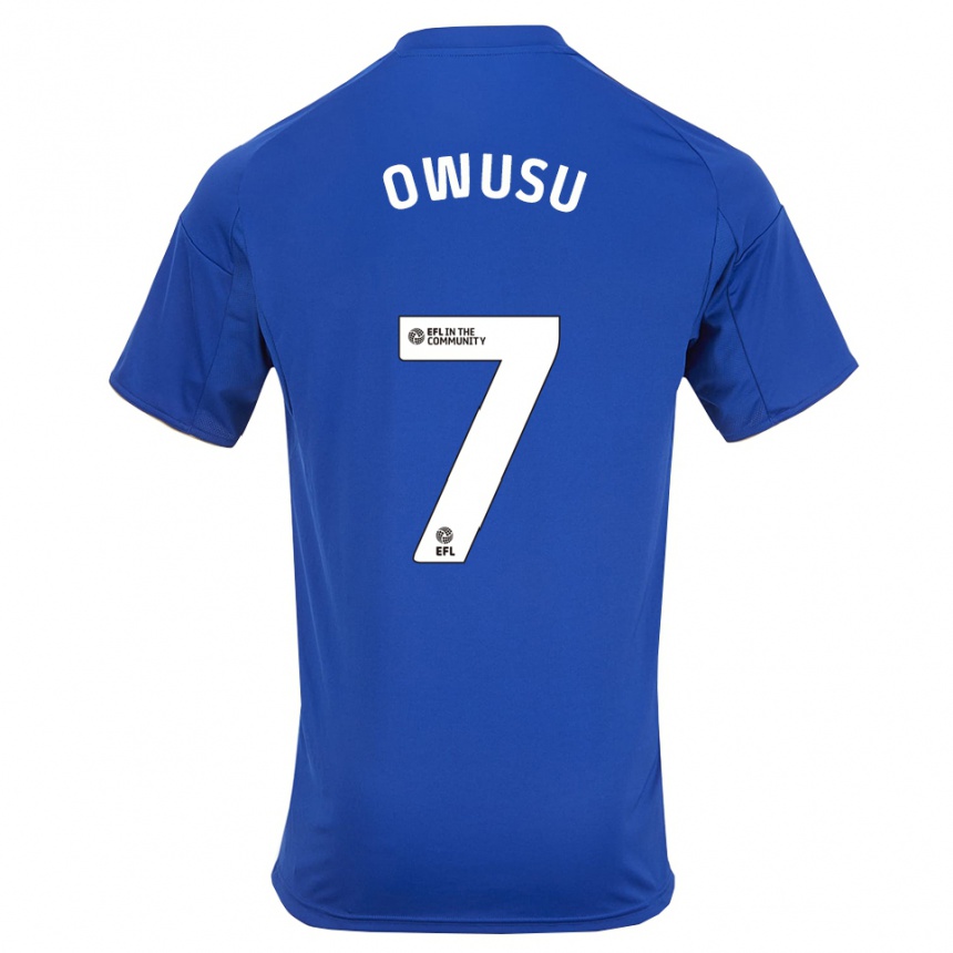 נשים כדורגל Bismark Owusu #7 כחול זהב ג'רזי ביתית 2025/26