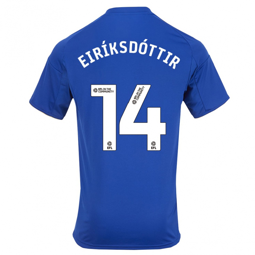 נשים כדורגל Hlín Eiríksdóttir #14 כחול זהב ג'רזי ביתית 2025/26