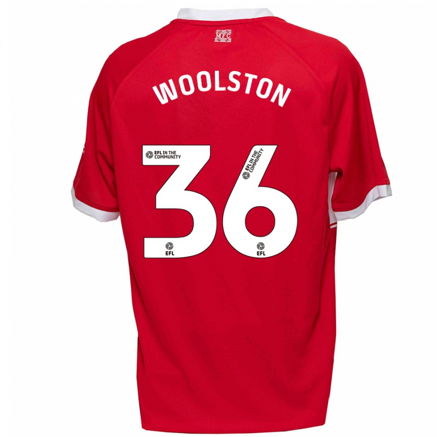 נשים כדורגל לוק ג׳יימס וולסטו #36 אדום לבן ג'רזי ביתית 2025/26