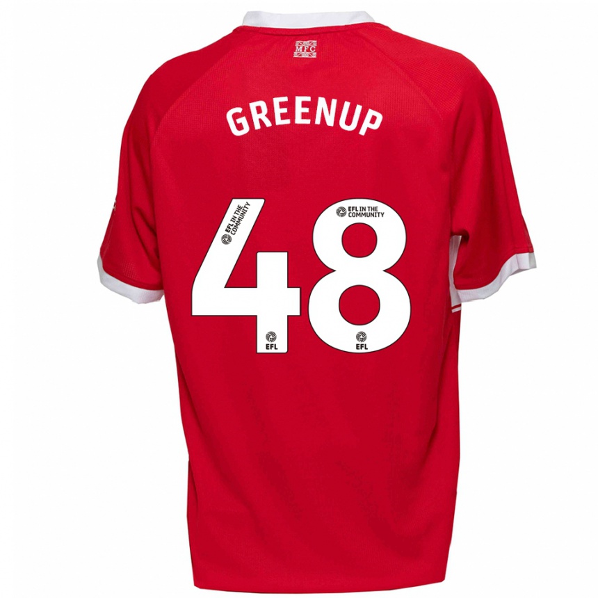 נשים כדורגל Isaac Greenup #48 אדום לבן ג'רזי ביתית 2025/26