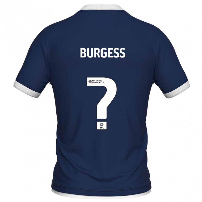 נשים כדורגל Billy Burgess #0 כחול נייבי לבן ג'רזי ביתית 2025/26