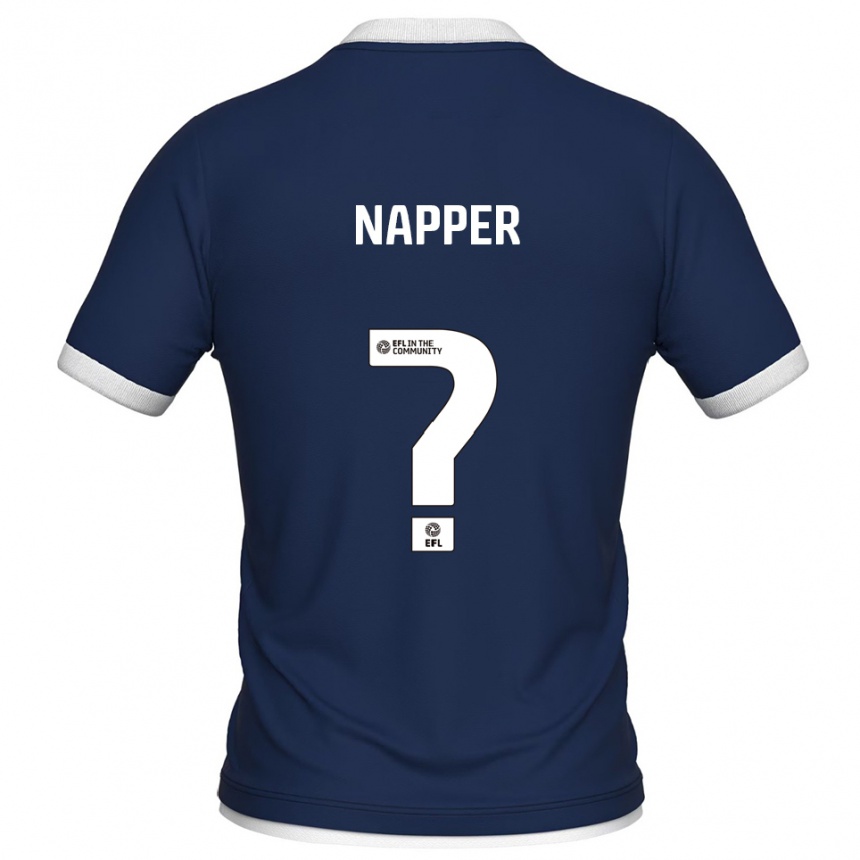 נשים כדורגל Ellen Napper #0 כחול נייבי לבן ג'רזי ביתית 2025/26