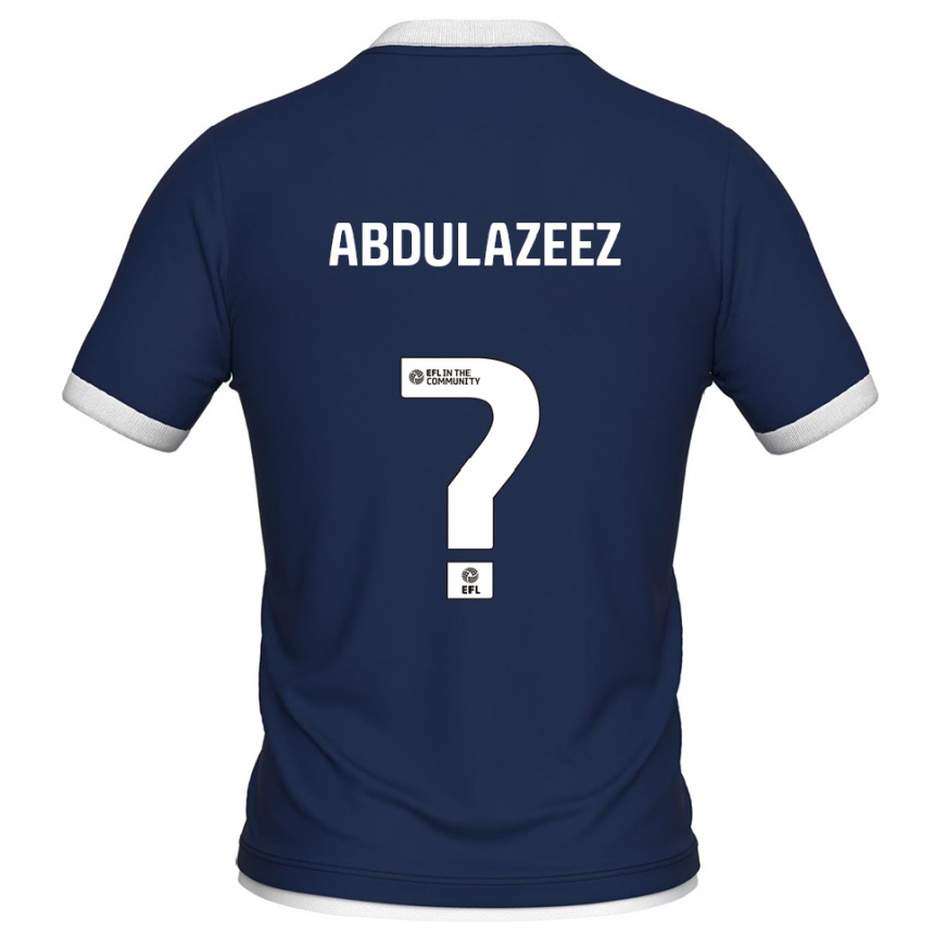 נשים כדורגל Abdulahi Abdulazeez #0 כחול נייבי לבן ג'רזי ביתית 2025/26