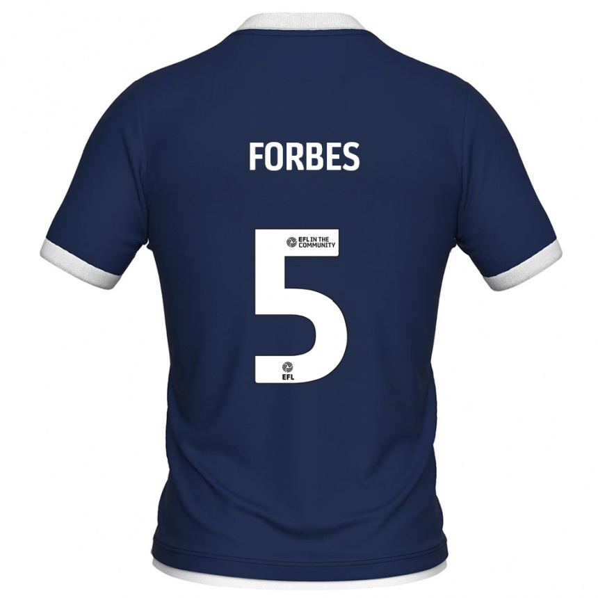 נשים כדורגל Dean Forbes #5 כחול נייבי לבן ג'רזי ביתית 2025/26