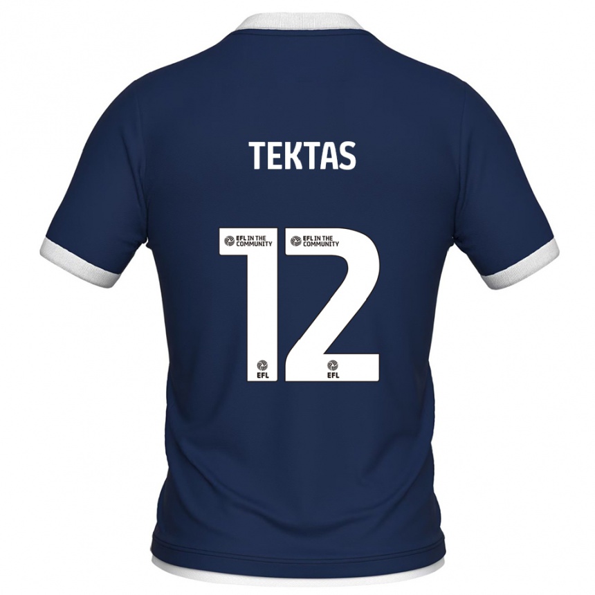 נשים כדורגל Jayden Tektas #12 כחול נייבי לבן ג'רזי ביתית 2025/26