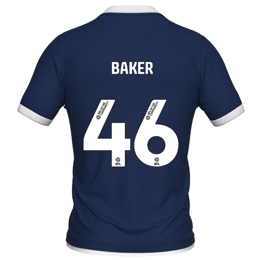 נשים כדורגל Frankie Baker #46 כחול נייבי לבן ג'רזי ביתית 2025/26
