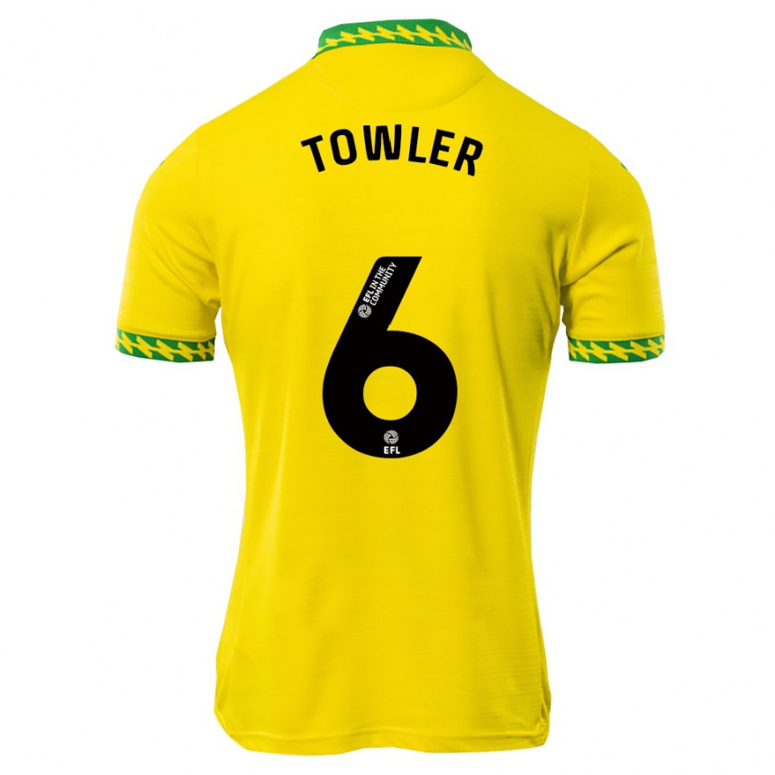 נשים כדורגל Luke Towler #6 לבן ירוק ג'רזי ביתית 2025/26