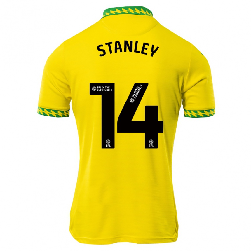 נשים כדורגל Kathryn Stanley #14 לבן ירוק ג'רזי ביתית 2025/26