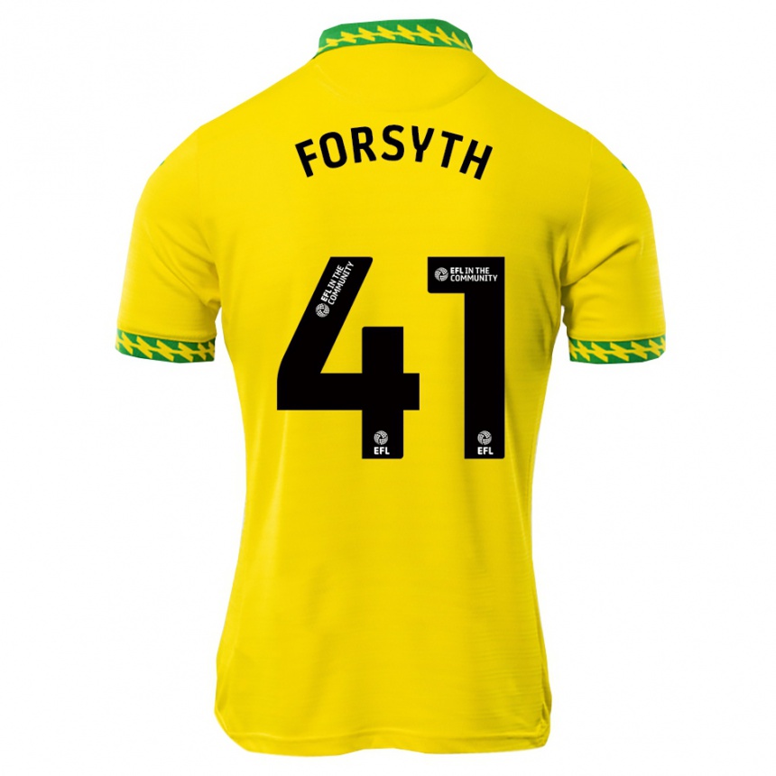 נשים כדורגל Gabe Forsyth #41 לבן ירוק ג'רזי ביתית 2025/26